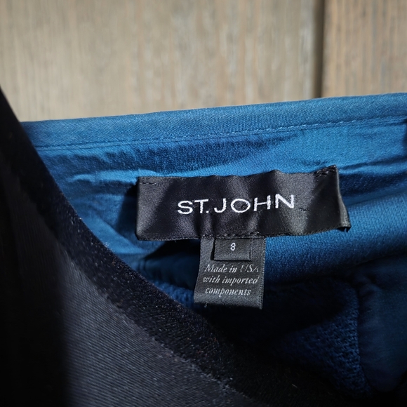 St. John Teal Knit Jacket - Picture 4 of 5